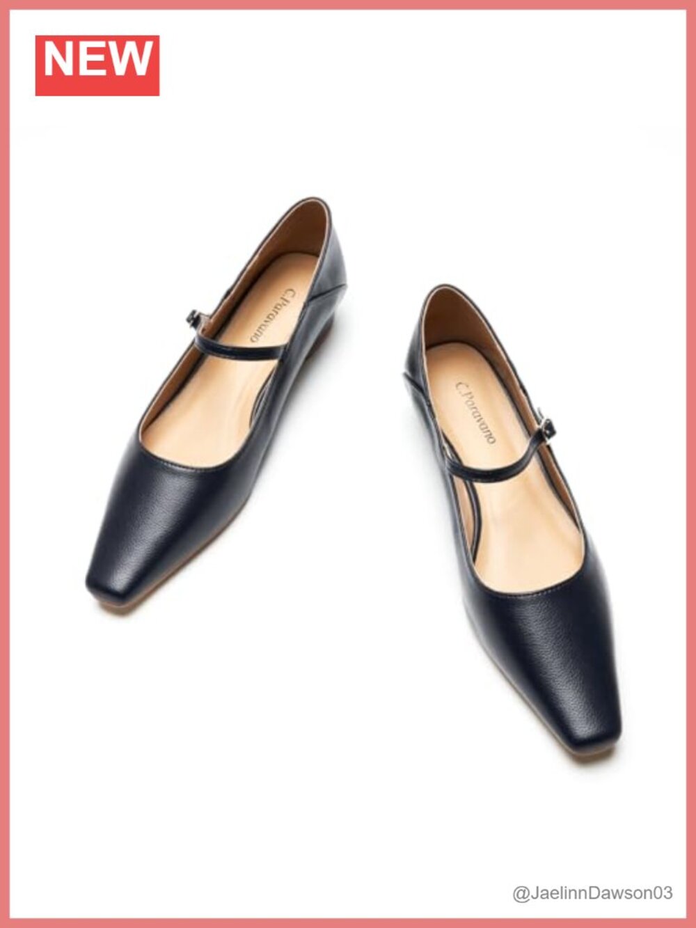 Women's Convertible Low Heel Pumps Lambskin Leather Memory Foam Slip-On Square